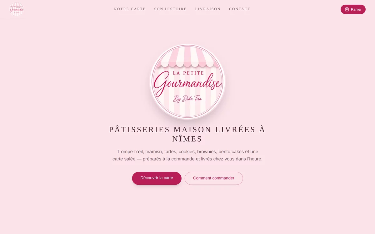 Aperçu du site La Petite Gourmandise réalisé par Korvia